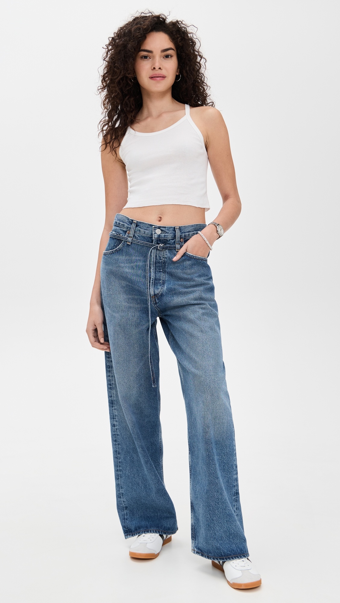 Cropped Rib Tank Ivory - 4