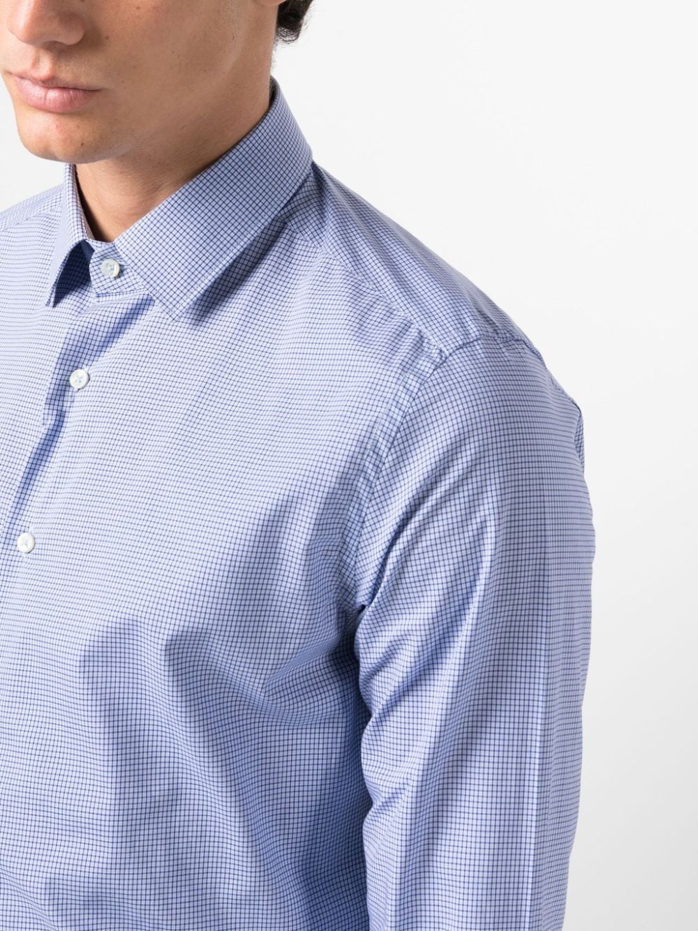 cutaway-collar cotton shirt - 6