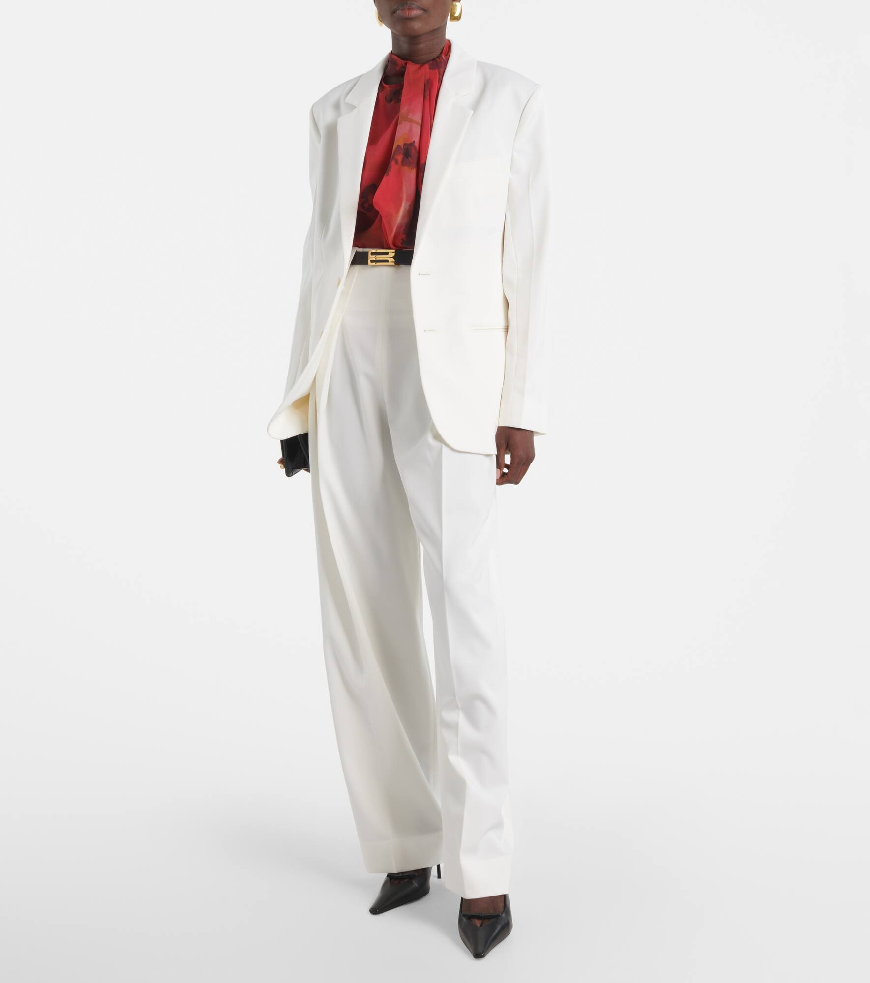 Wool-blend wide-leg pants - 2