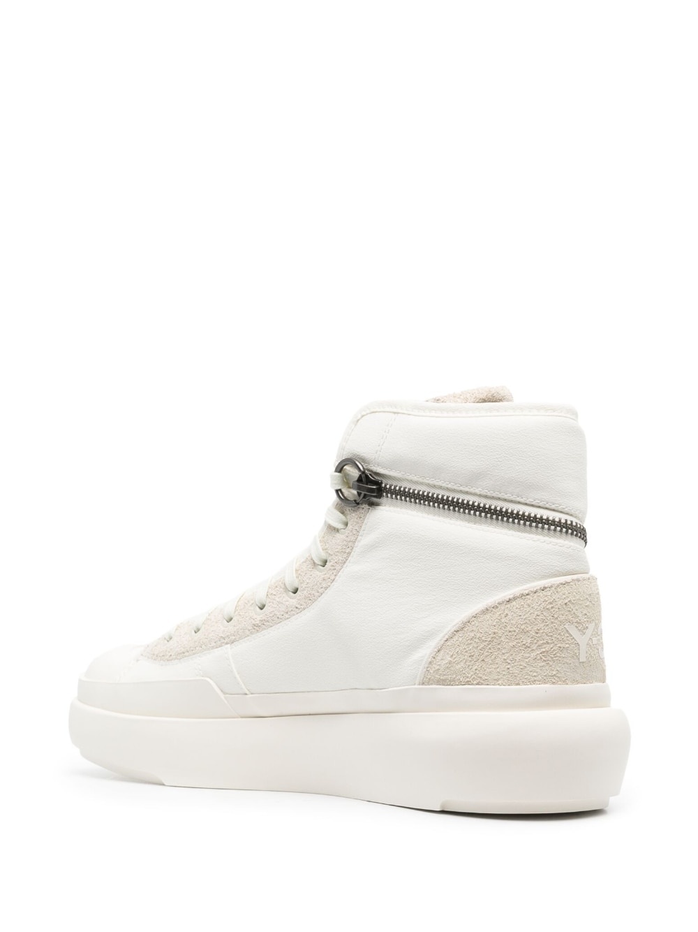 zip-around suede high-top sneakers - 3
