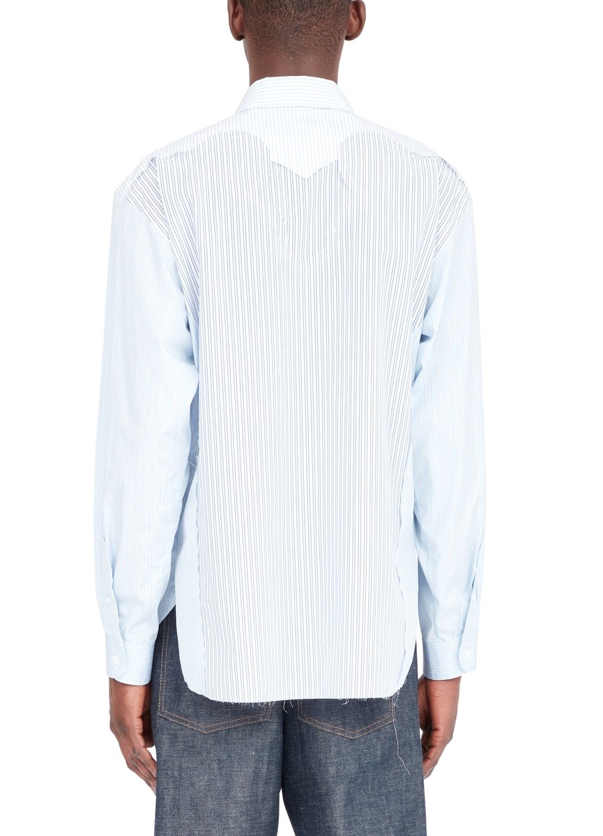 Yoke stripe cotton shirt - 6