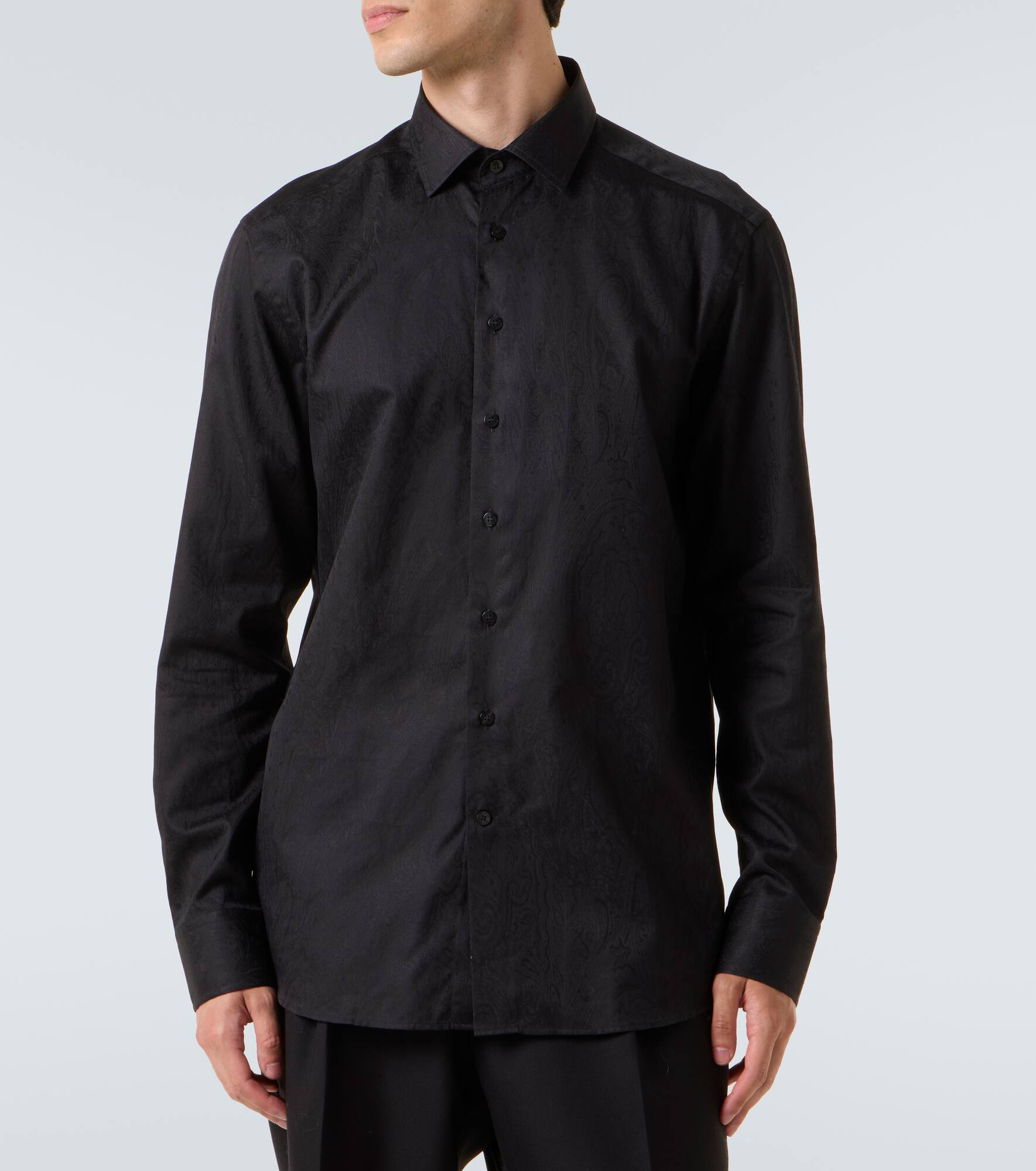 Paisley cotton jacquard shirt - 3