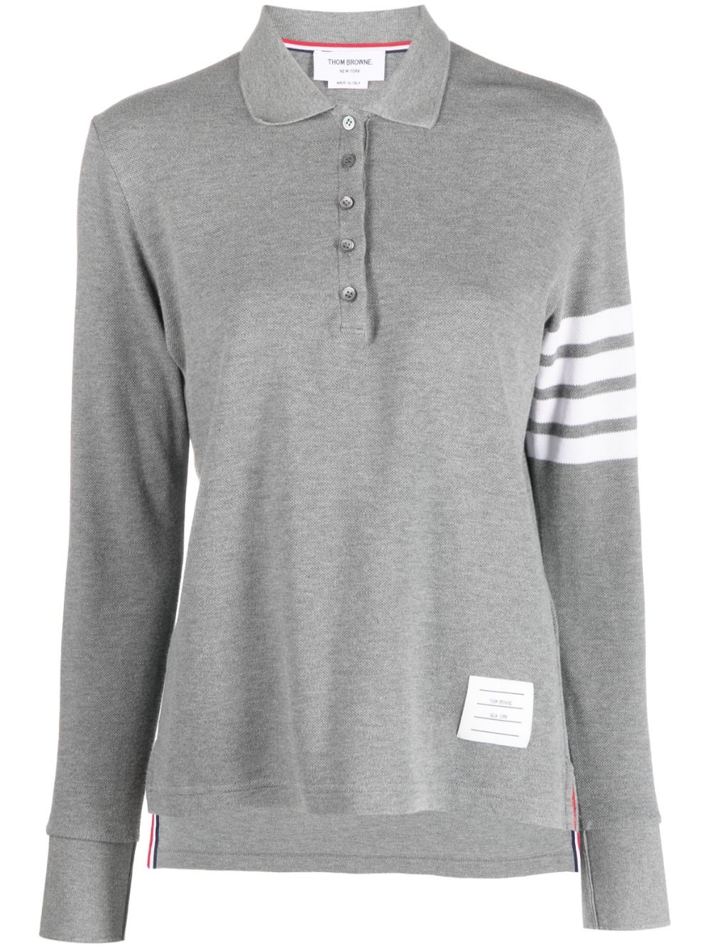 4-Bar long-sleeved polo shirt - 1