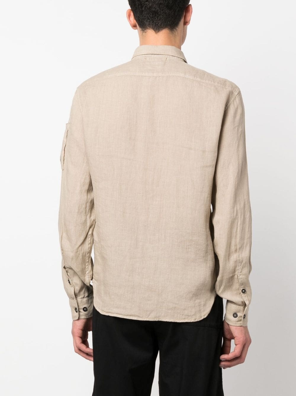 signature Lens-detail linen shirt - 4