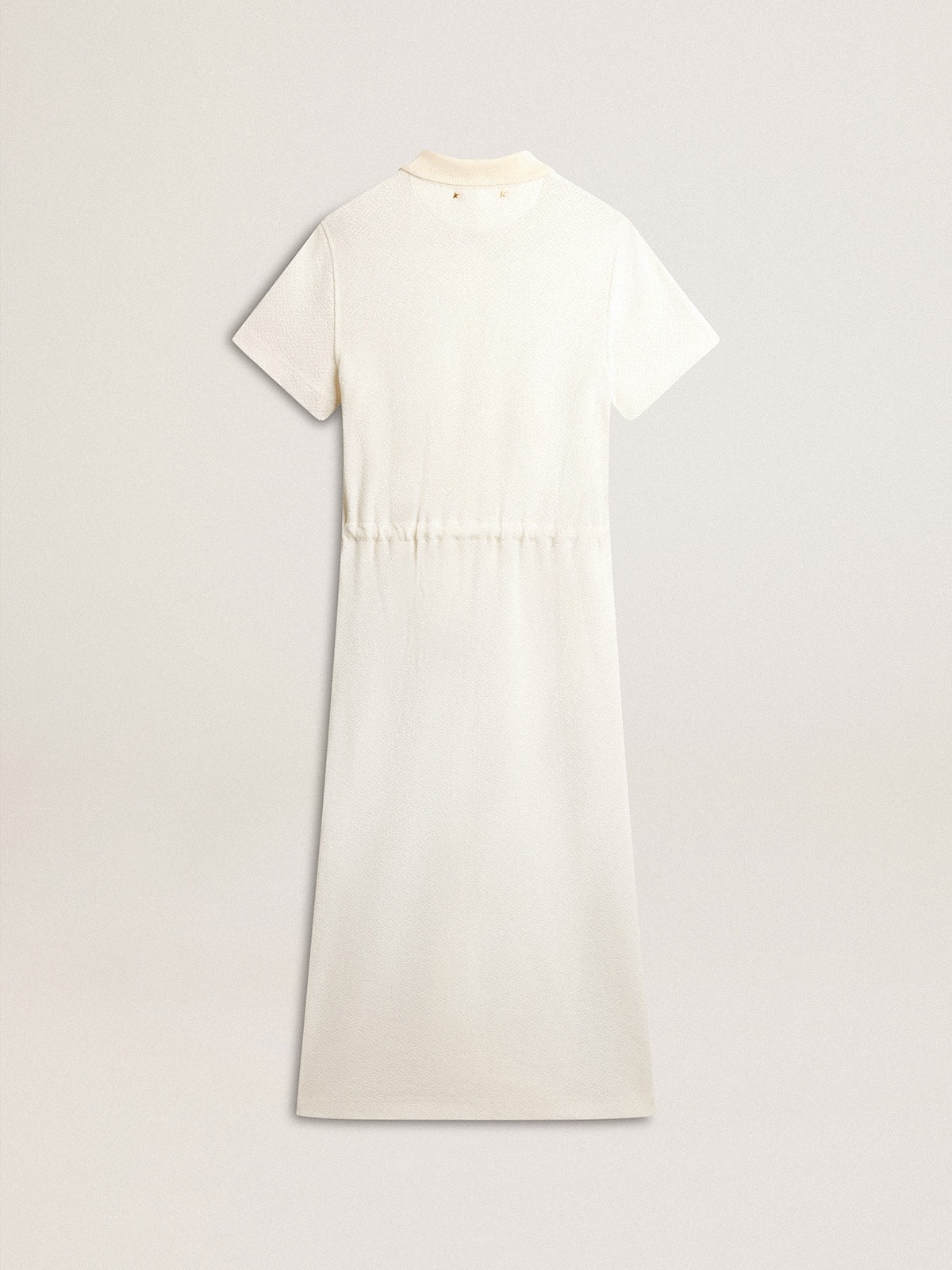 Polo dress in knitted cotton jersey - 6