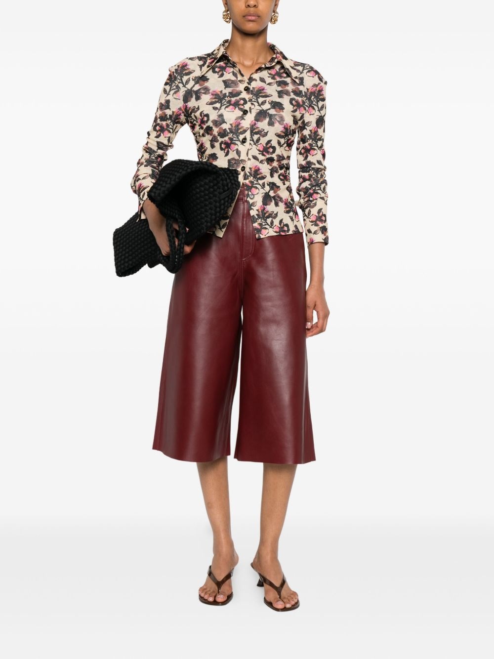 floral-print long-sleeved shirt - 2