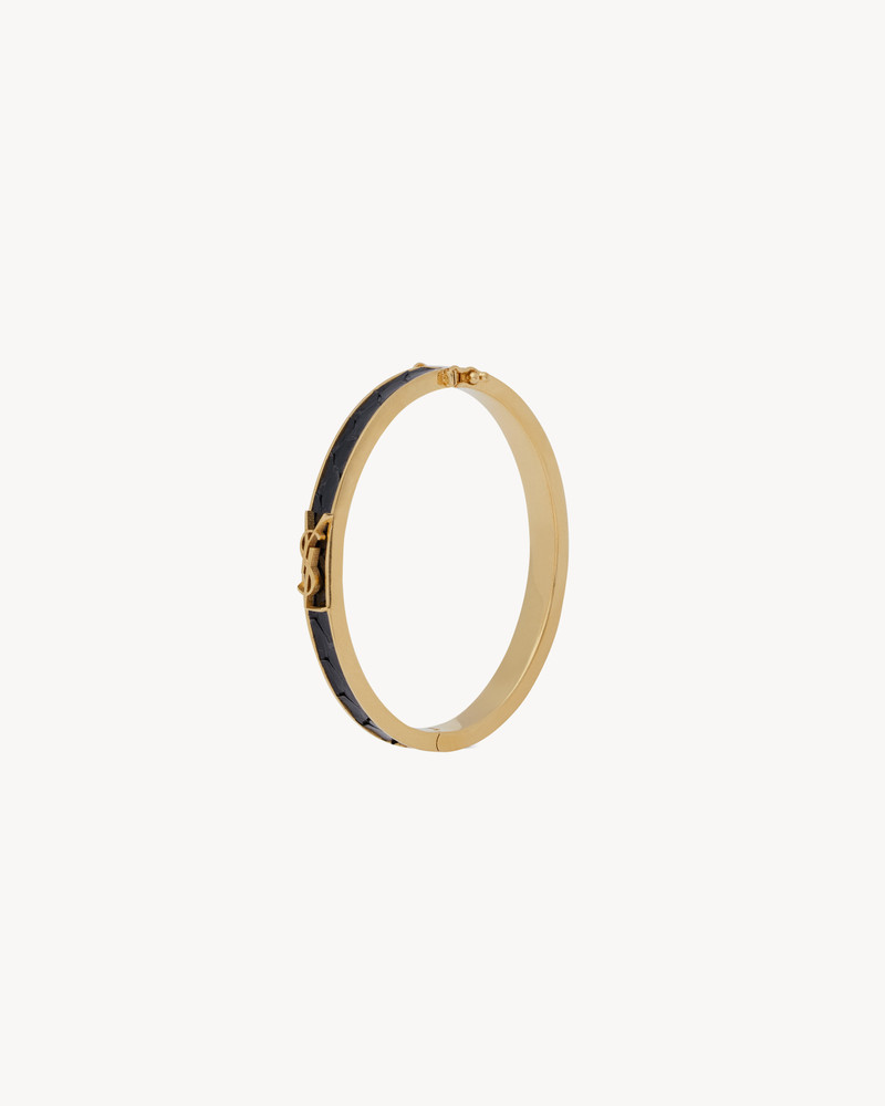 SAINT LAURENT opyum bracelet in python and metal outlook