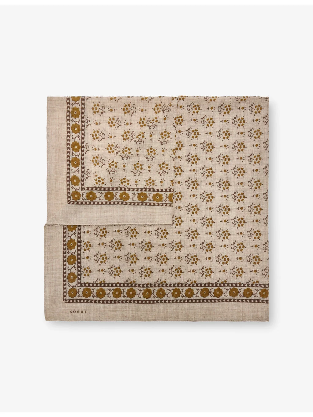 Floral-Print Wool Scarf - 1