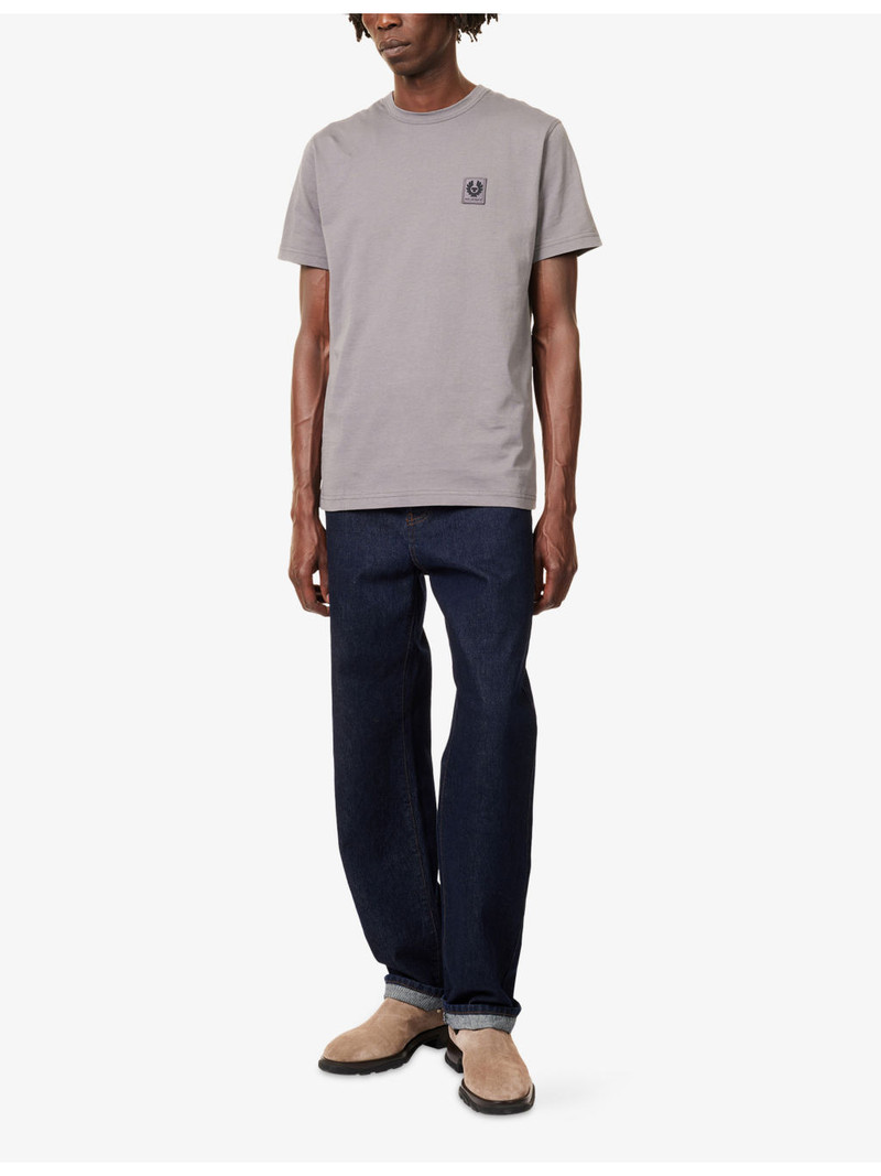 Belstaff Brand-Patch Crewneck Cotton-Jersey T-Shirt outlook