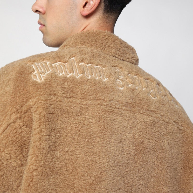 Palm Angels Camel Bear In Mind Overshirt Men - 3
