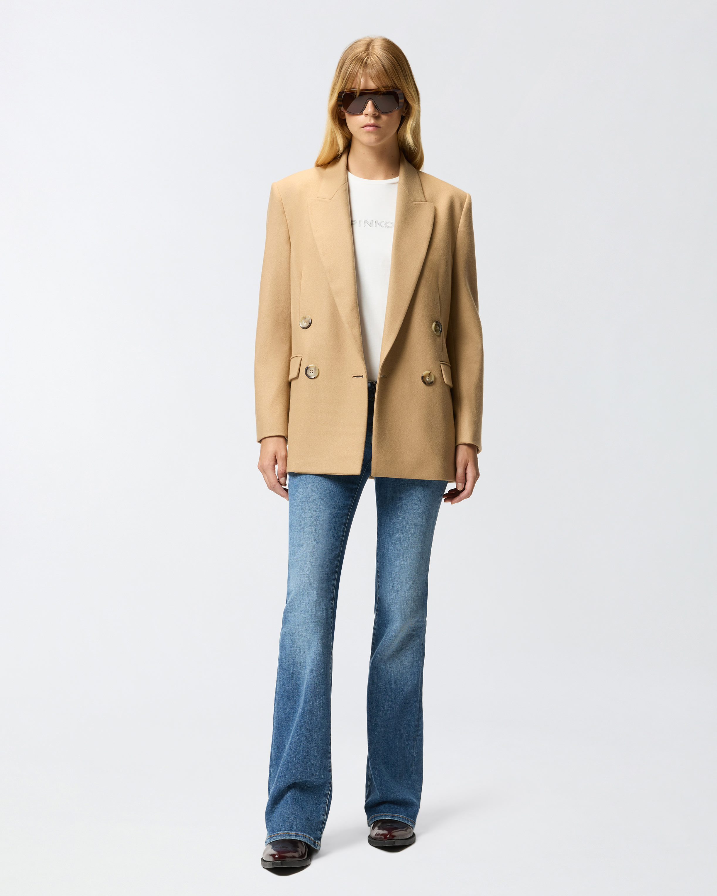 DOUBLE-BREASTED WOOL-BLEND JACKET - 3