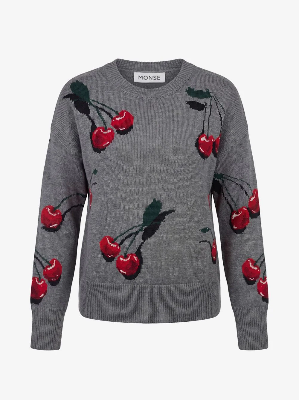 cherry-motif sweater - 1