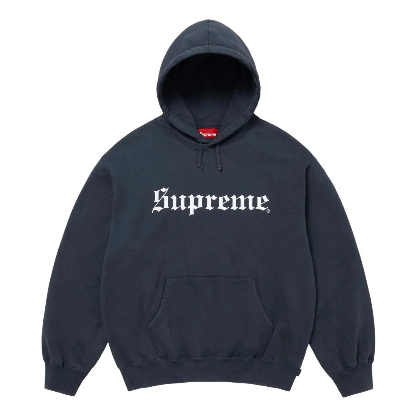Supreme FW25 Washed Old English Hooded Sweatshirt 'Navy' SUP-FW25-107-NA - 1