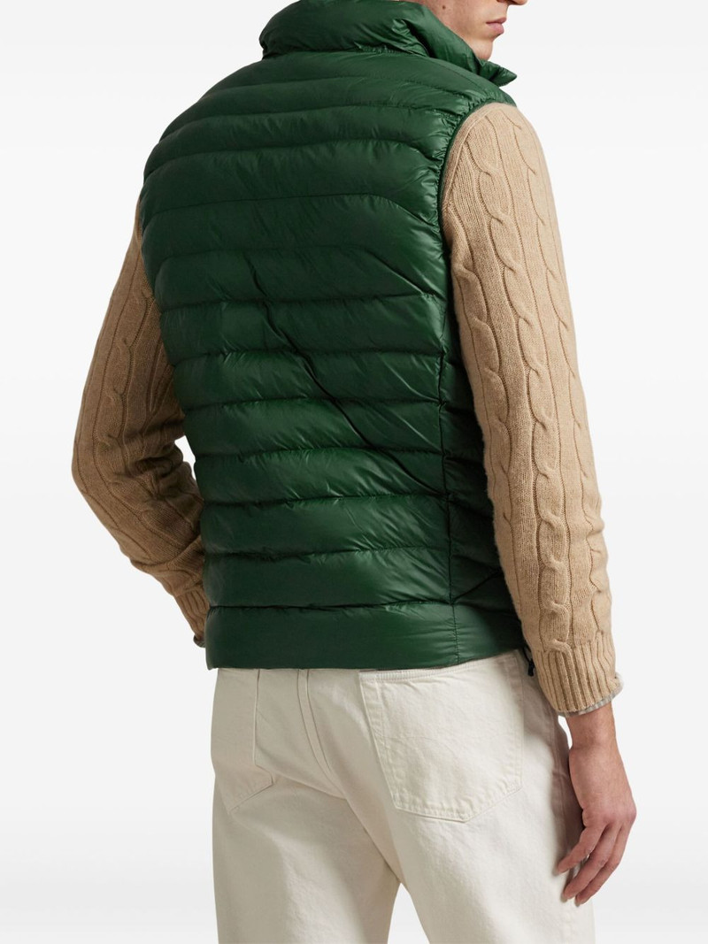 logo-embroidered padded vest 4