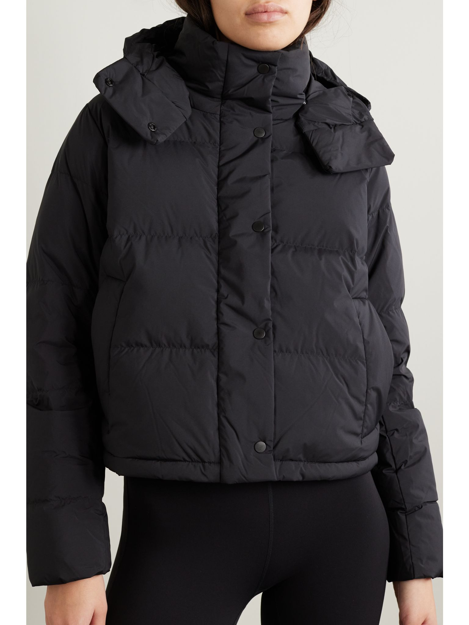 Wunder Puff hooded quilted recycled-SoftMatte™ down jacket Black - 3