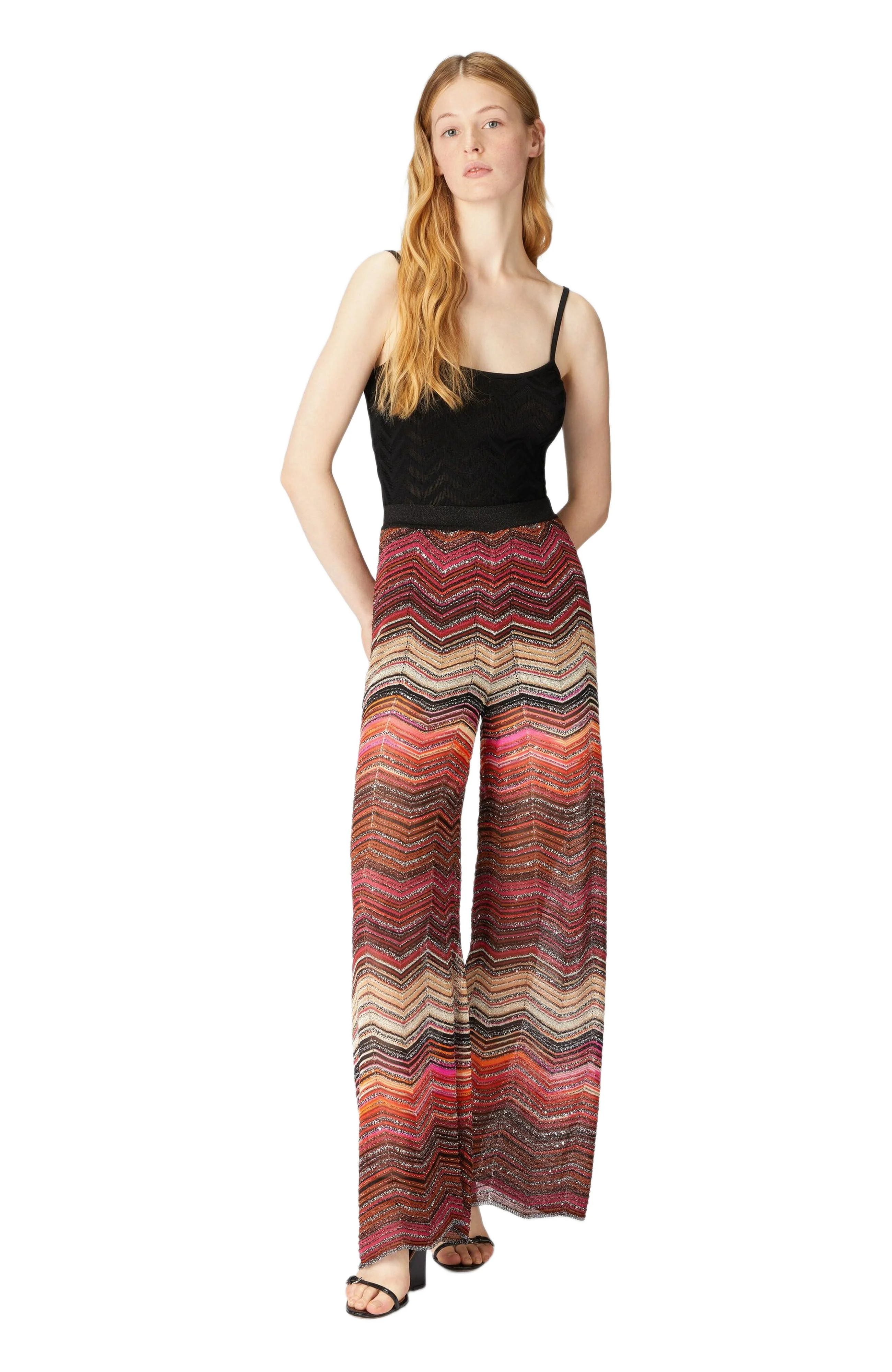 Missoni Palazzo Chevron Lamé Trousers With Sequins in Multicoloured 2 at Nordstrom - 1