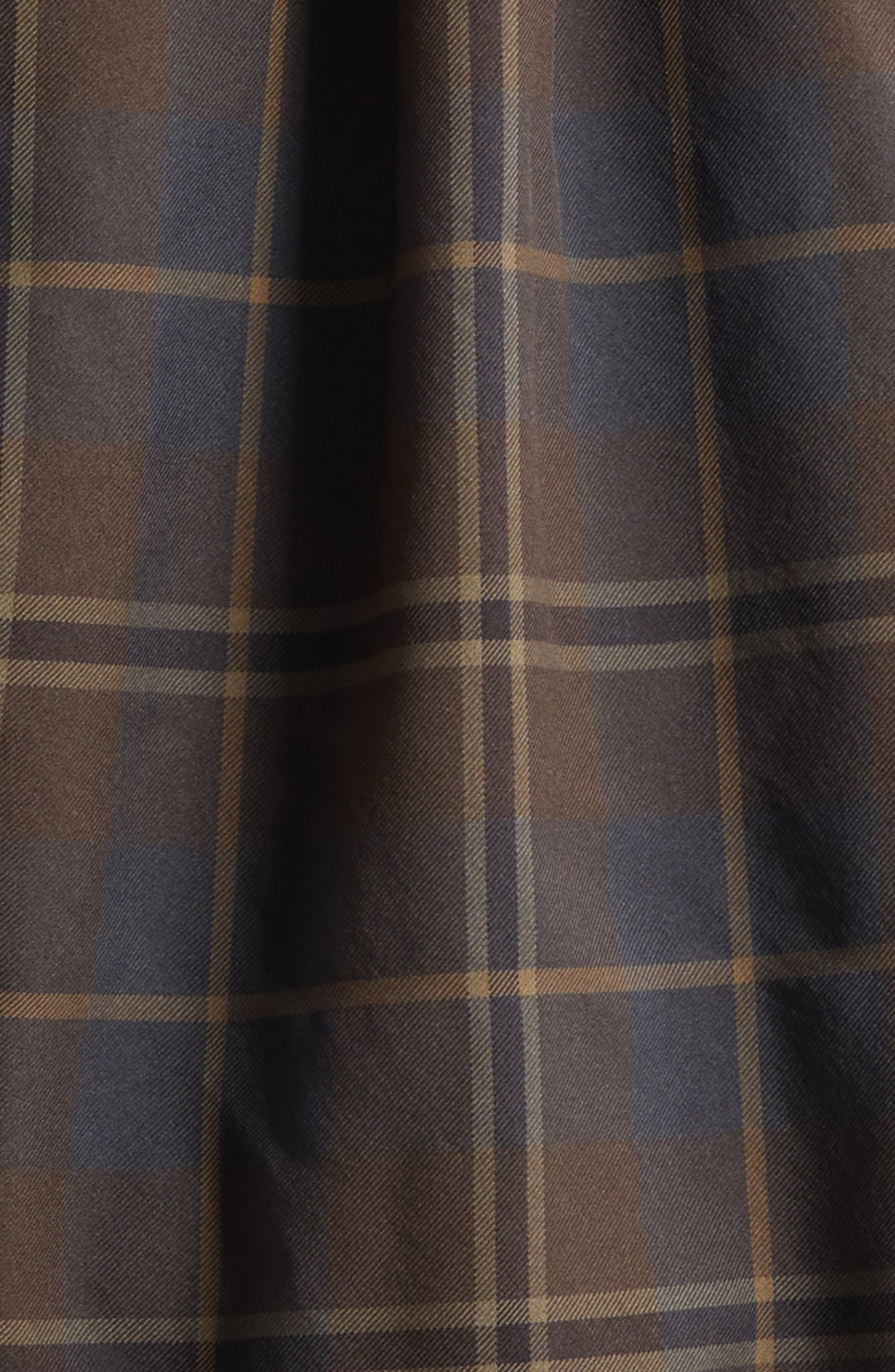 Sacai Plaid Shirt Jacket in Brown/Blue at Nordstrom - 6