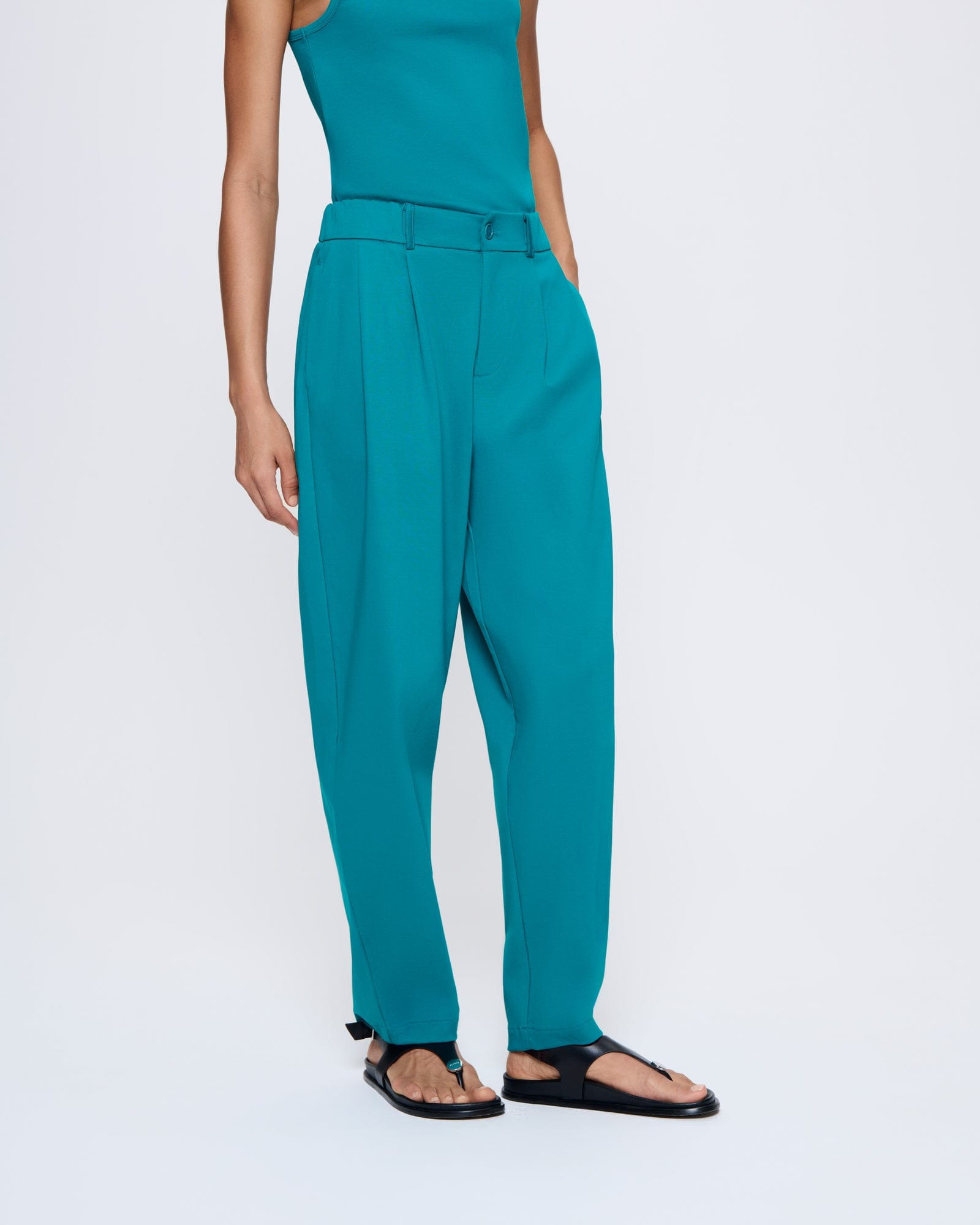 Womens  Interlock Trousers - Malachite Green - 3