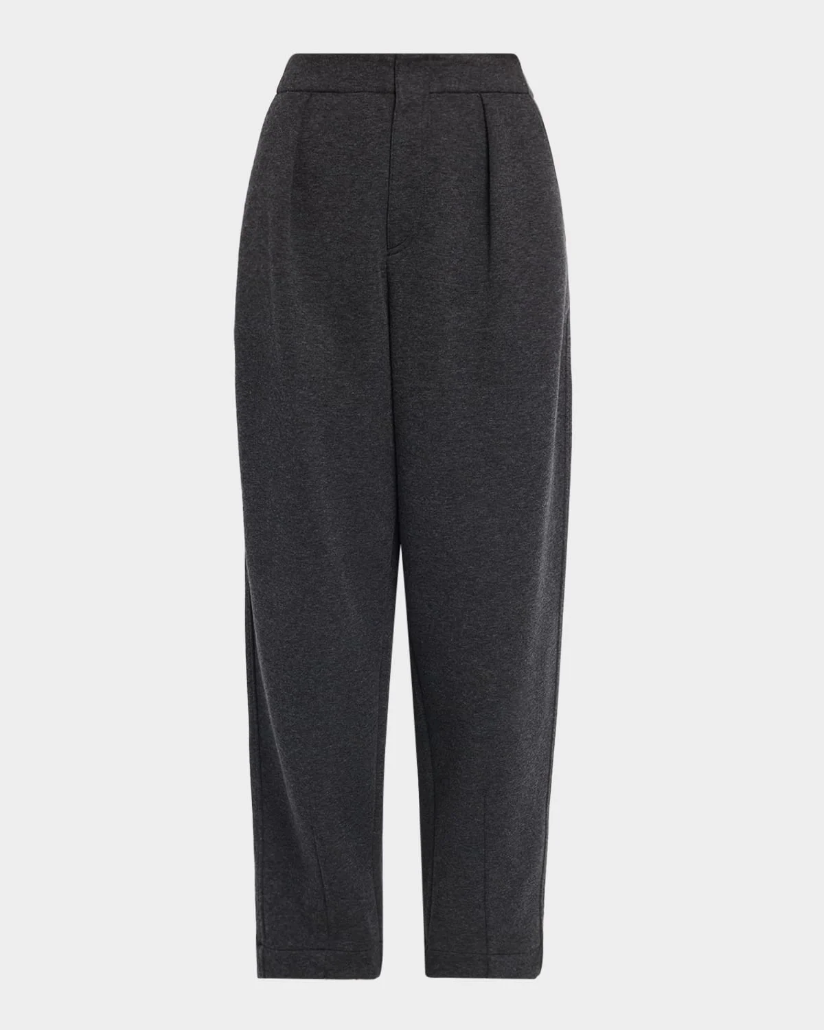 Pleated Tapered-Leg Ankle Sport Pants - 1