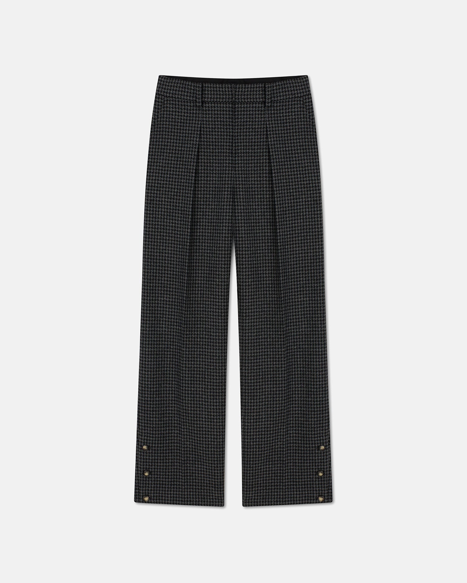 Houndstooth Wool Pants - 1