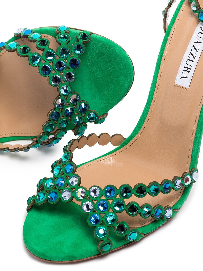AQUAZZURA Tequila 105mm suede sandals outlook