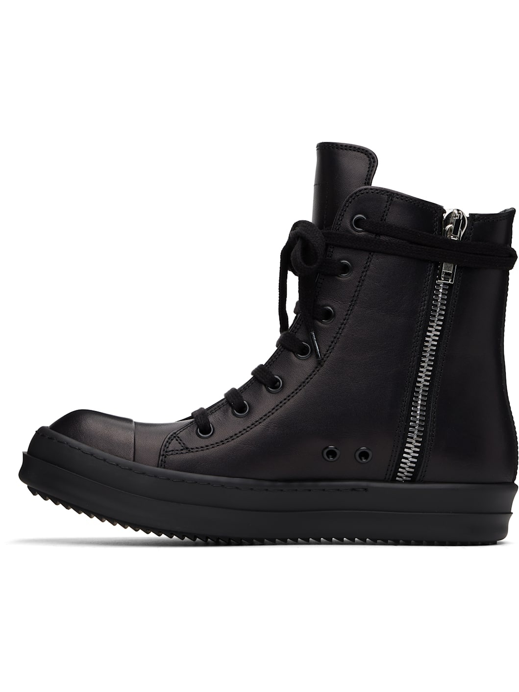 Black Hollywood Leather Sneakers - 3