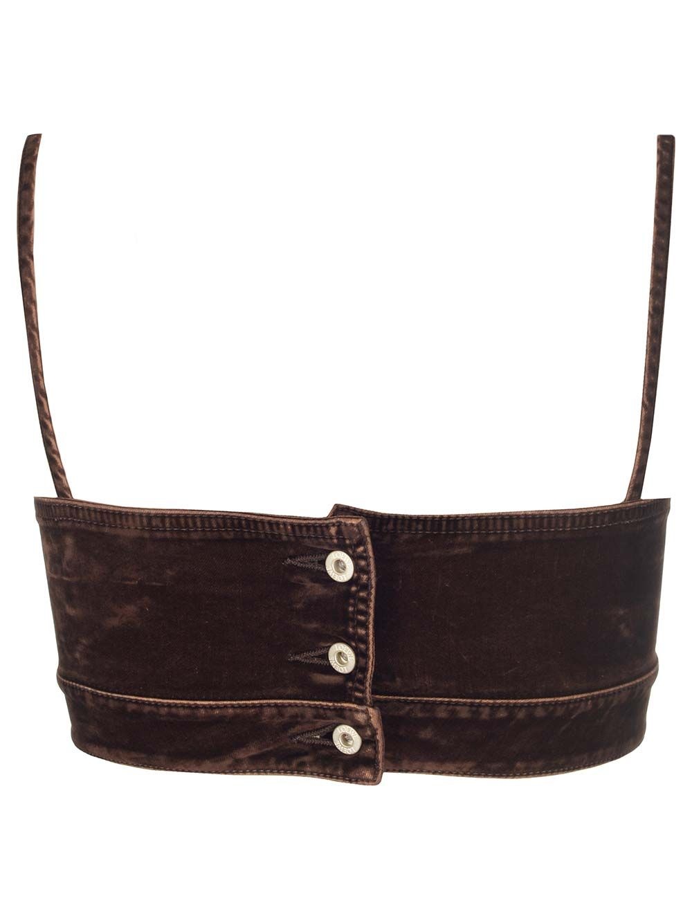 Velvet Top Tops Brown - 2