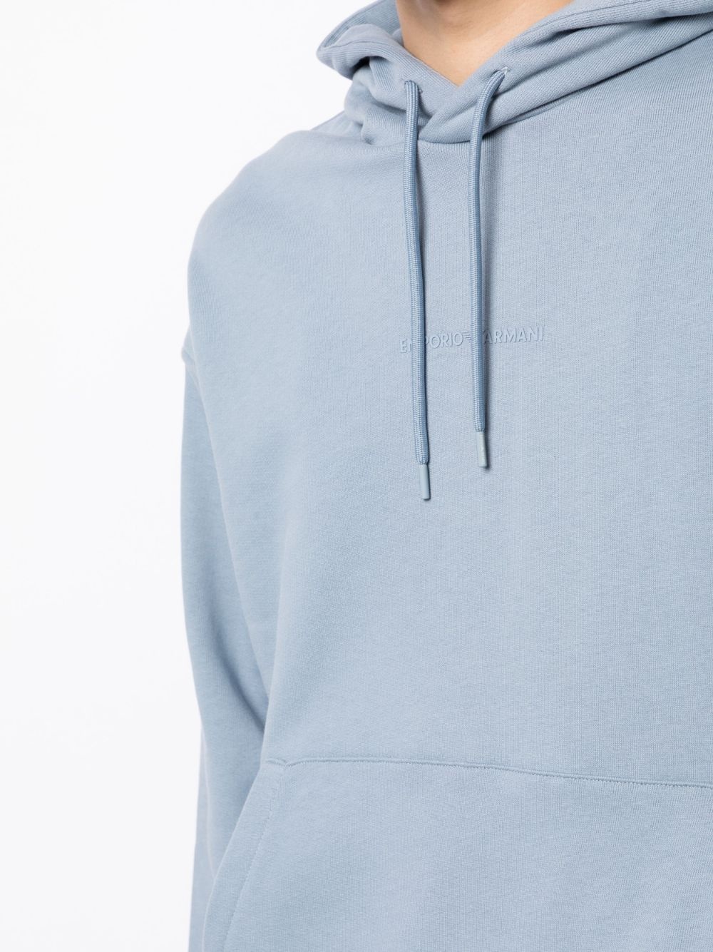 pouch-pocket cotton hoodie - 5