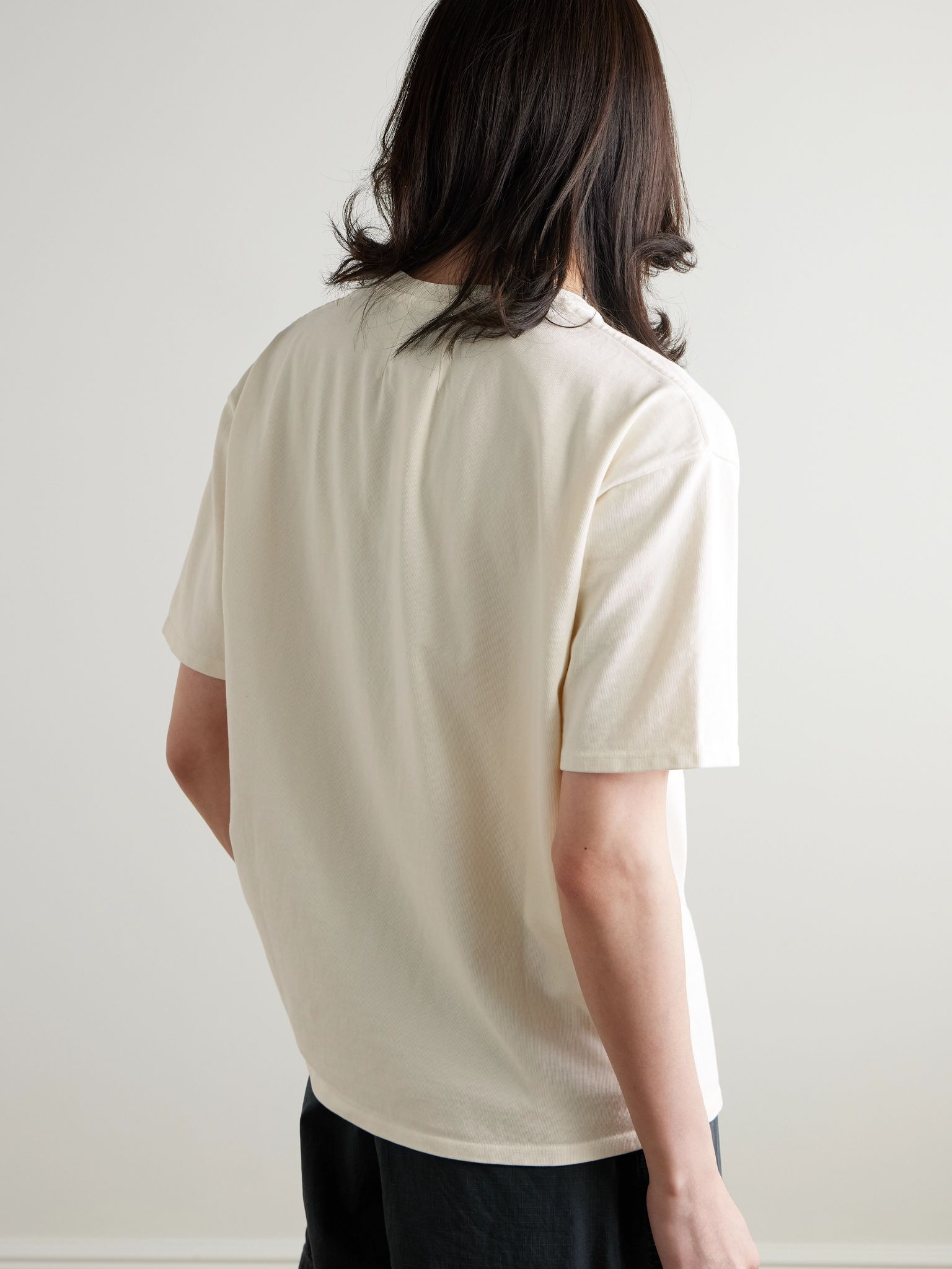 Notting Hill Eagle Logo-Print Cotton-Jersey T-Shirt White - 4