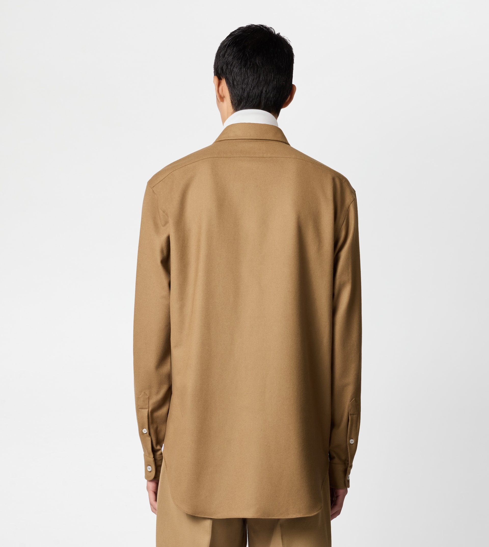 SHIRT IN FLANNEL - BEIGE - 5
