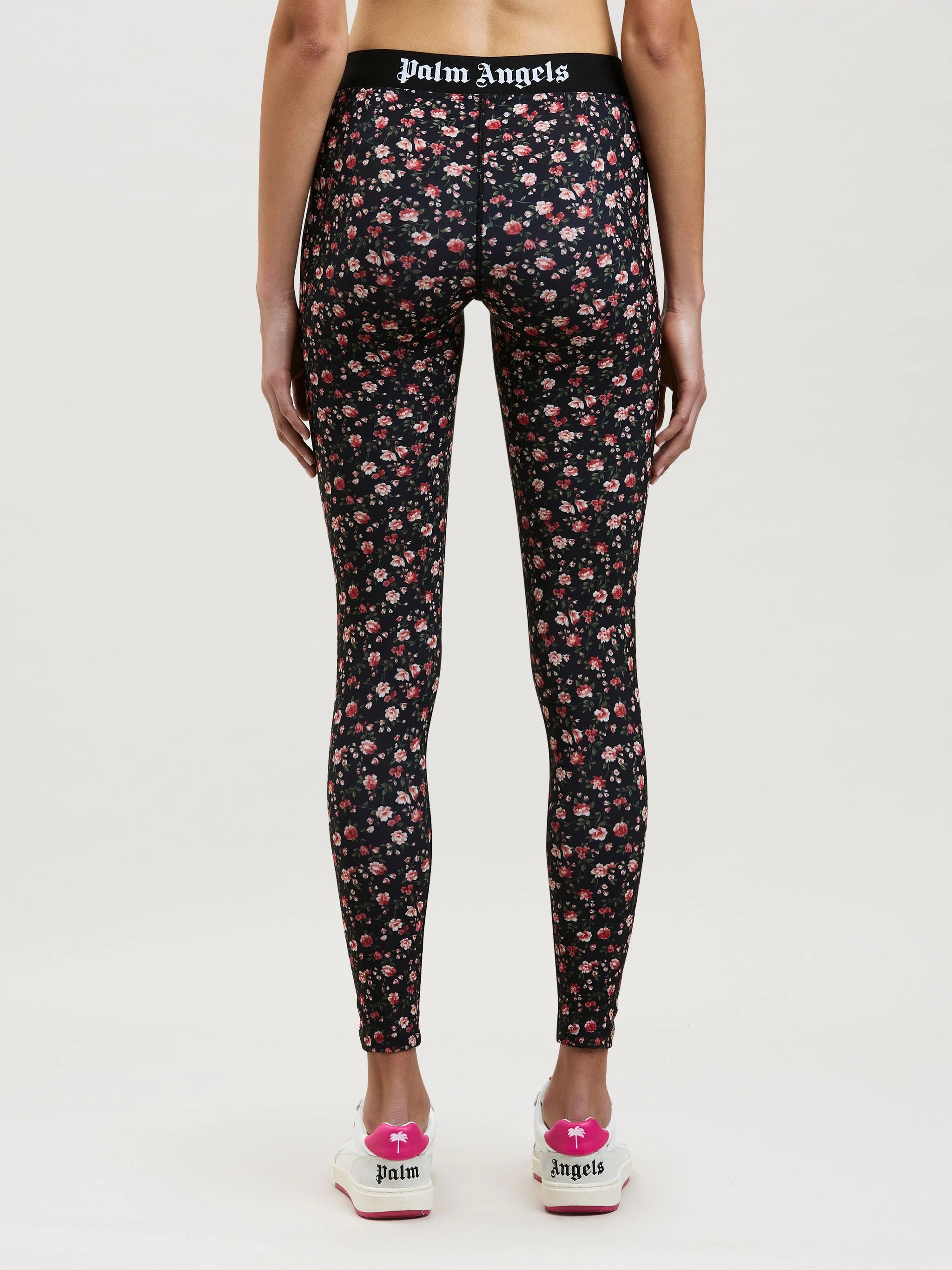 FLOWER PRINT CLASSIC LOGO LEGGINS - 5