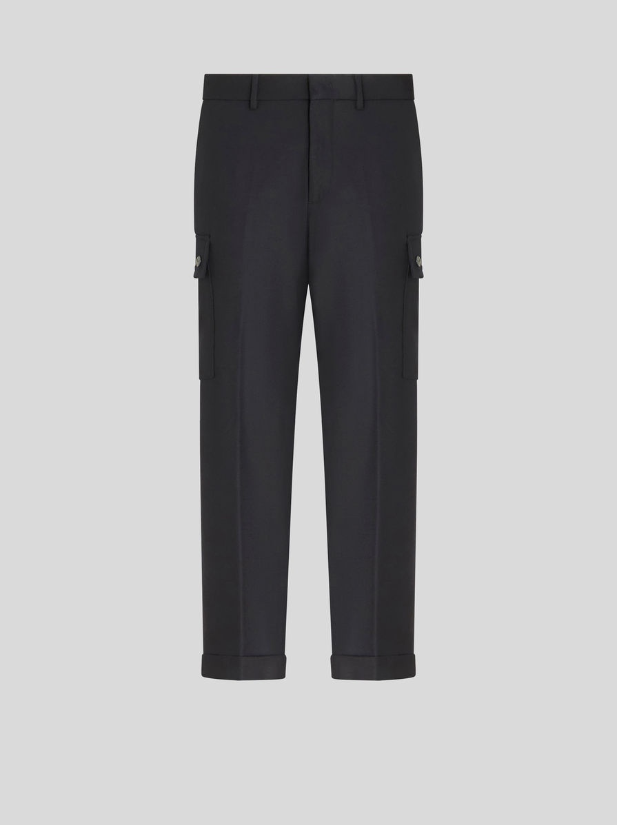 WOOL TROUSERS WITH TUCKS - 1
