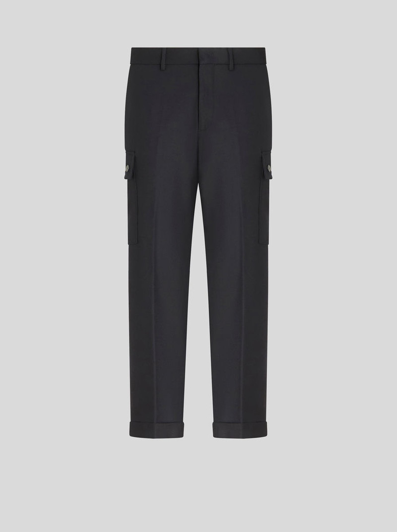 WOOL TROUSERS WITH TUCKS - 1