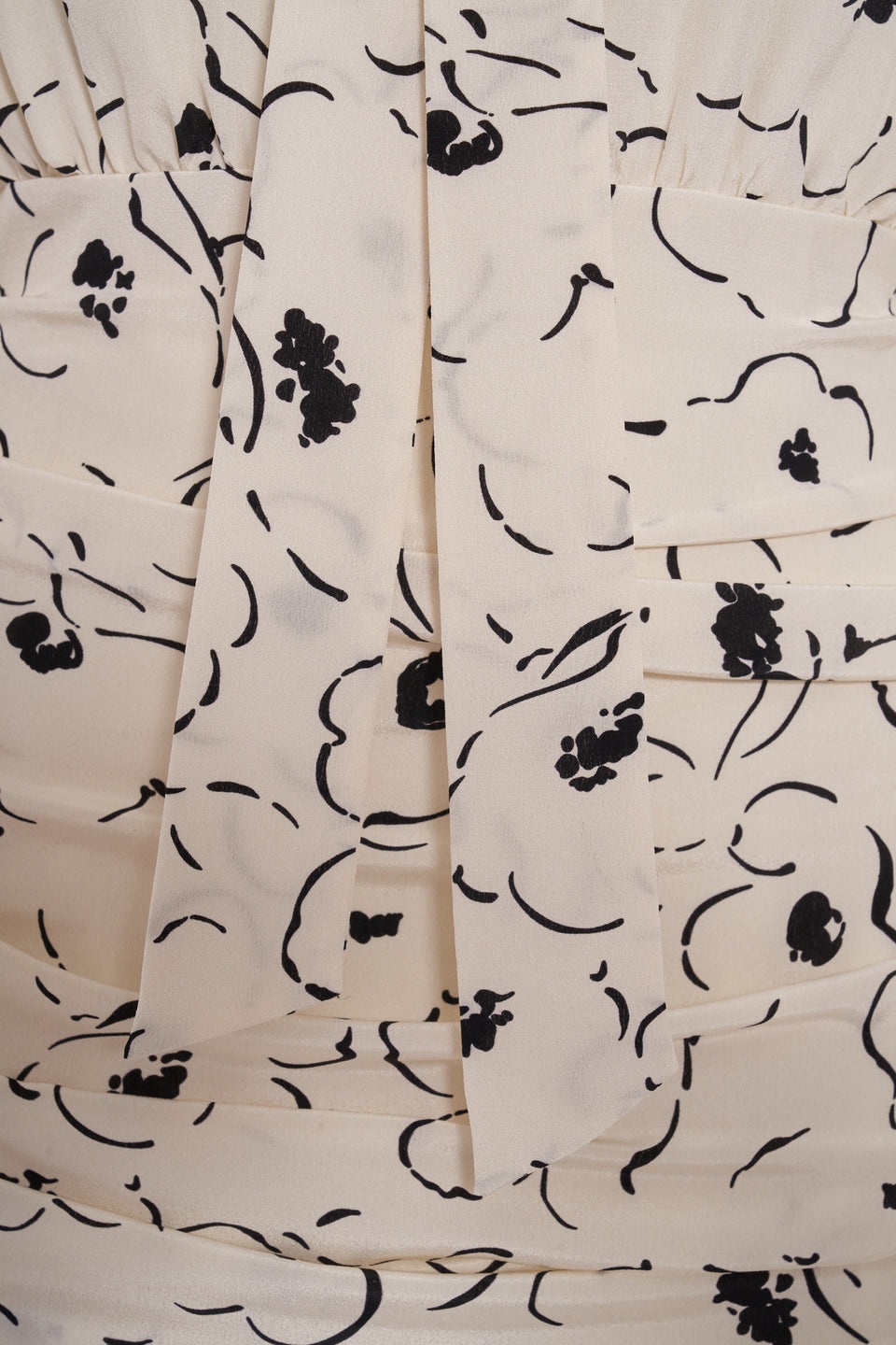 FLORAL PRINT SILK OFF THE SHOULDER DRESS - 3