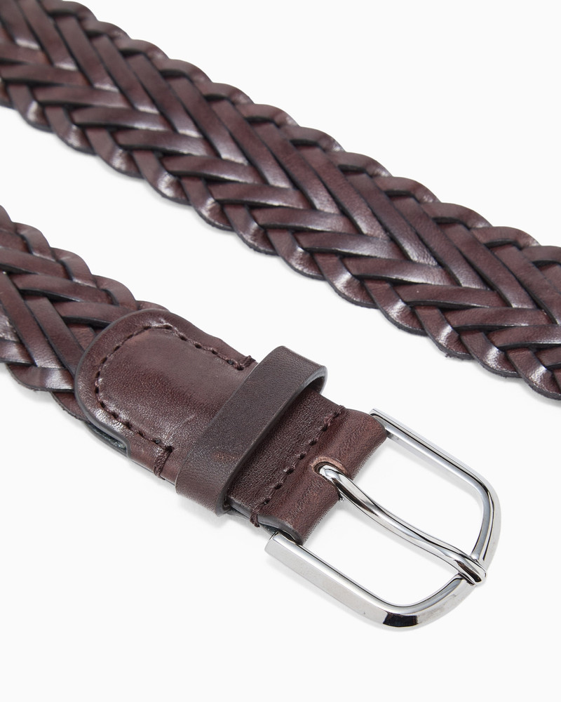 GIORGIO ARMANI WOVEN LEATHER BELT outlook