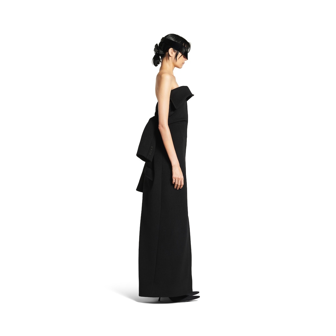Women's Coat Bustier Dress in Black - 3