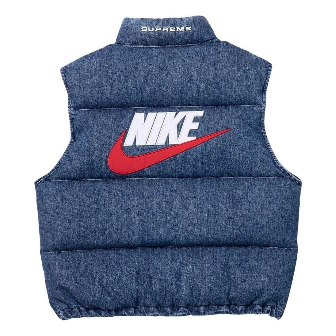 Supreme x Nike Denim Puffer Vest 'Navy Red White' SUP-SS24-163 - 2