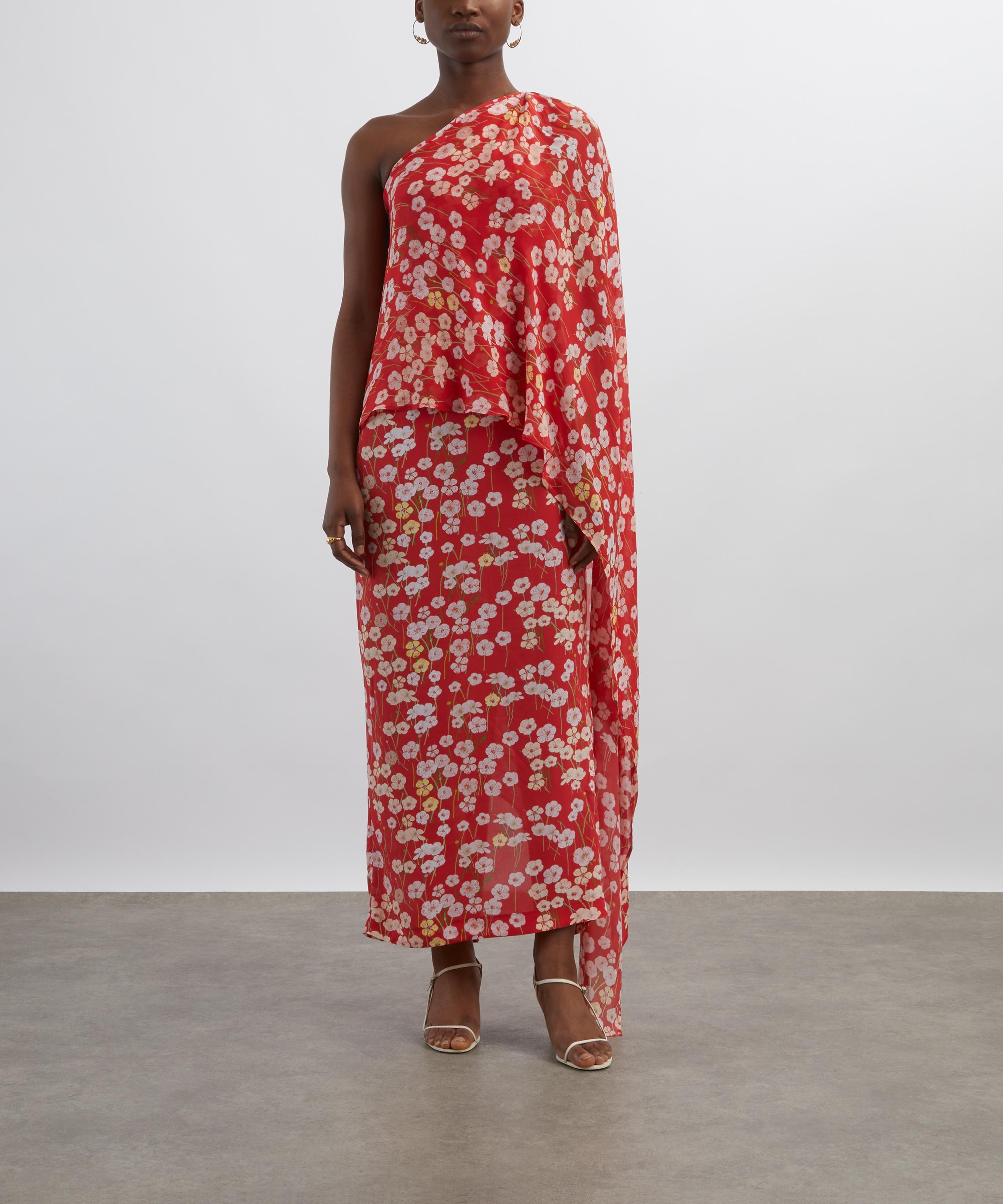 Nick Red Buttercups Off-The-Shoulder Dress - 2