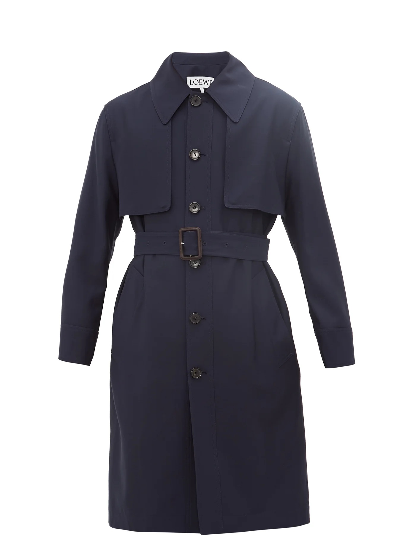 Wool belted trench coat - 1