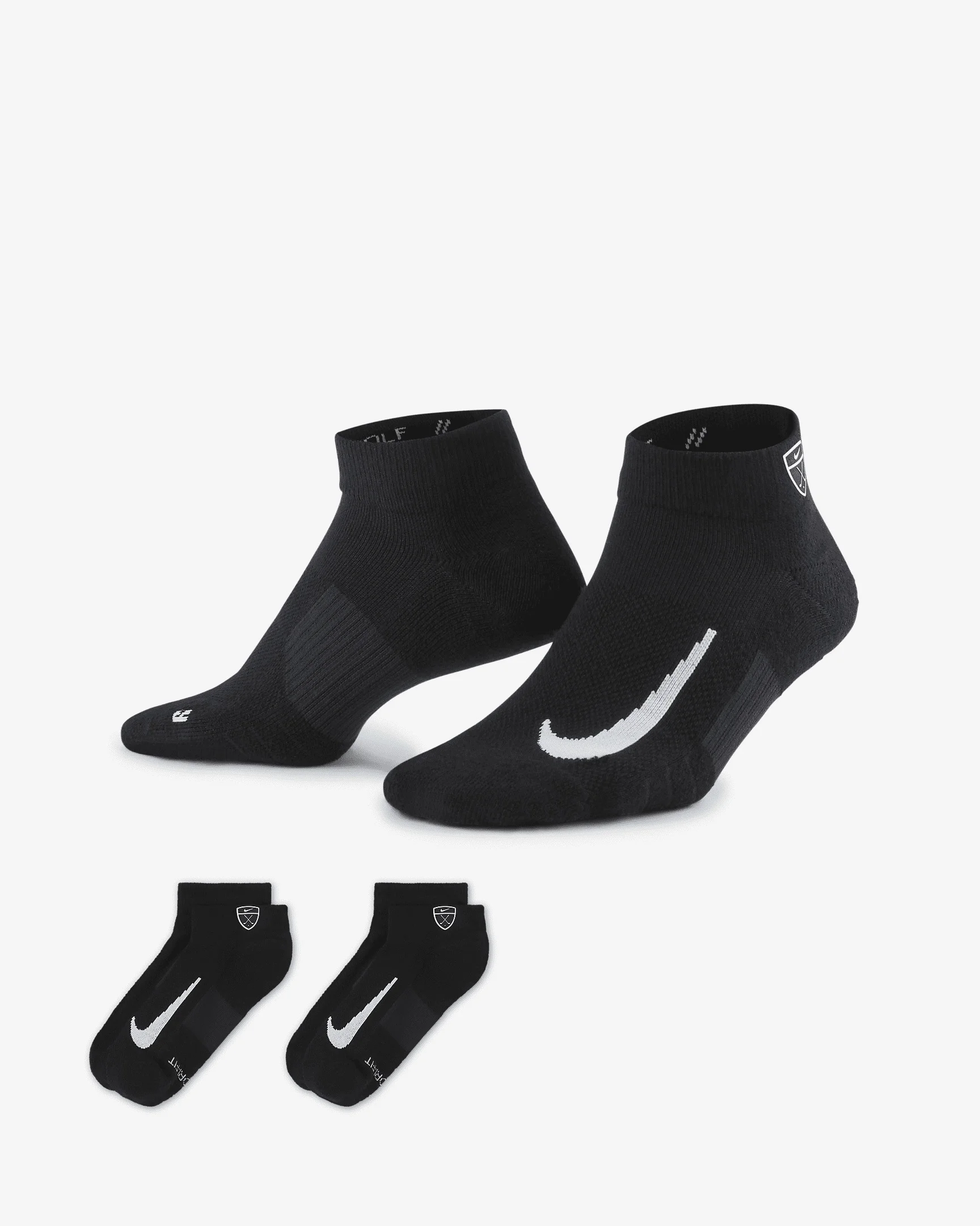 Nike Multiplier Low Golf Quarter Socks (2 Pairs) - 1