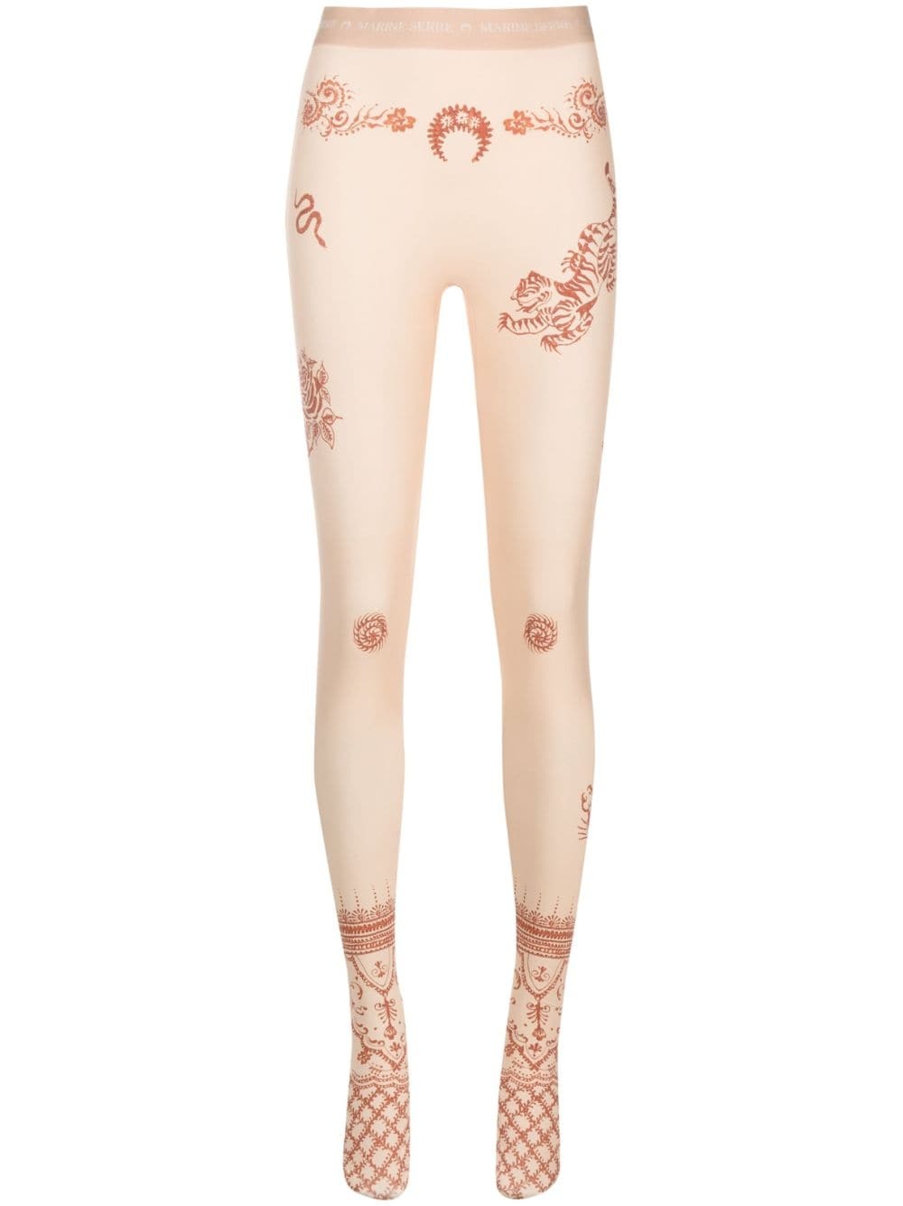 Marine Serre Full moon-print Leggings - Farfetch