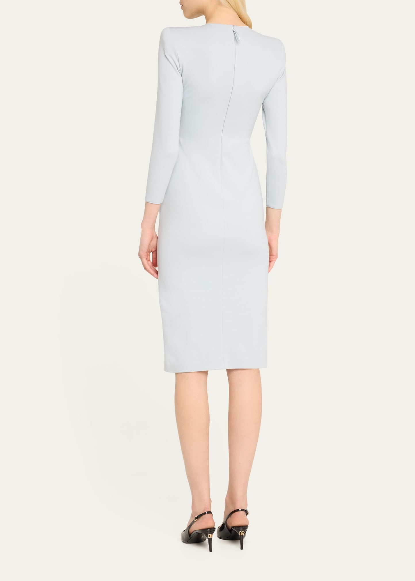 Milano Jersey Dress with Gathered Waist - 3