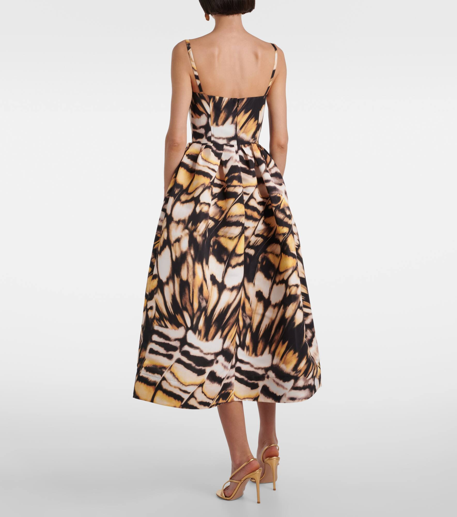 Printed faille cocktail dress - 3
