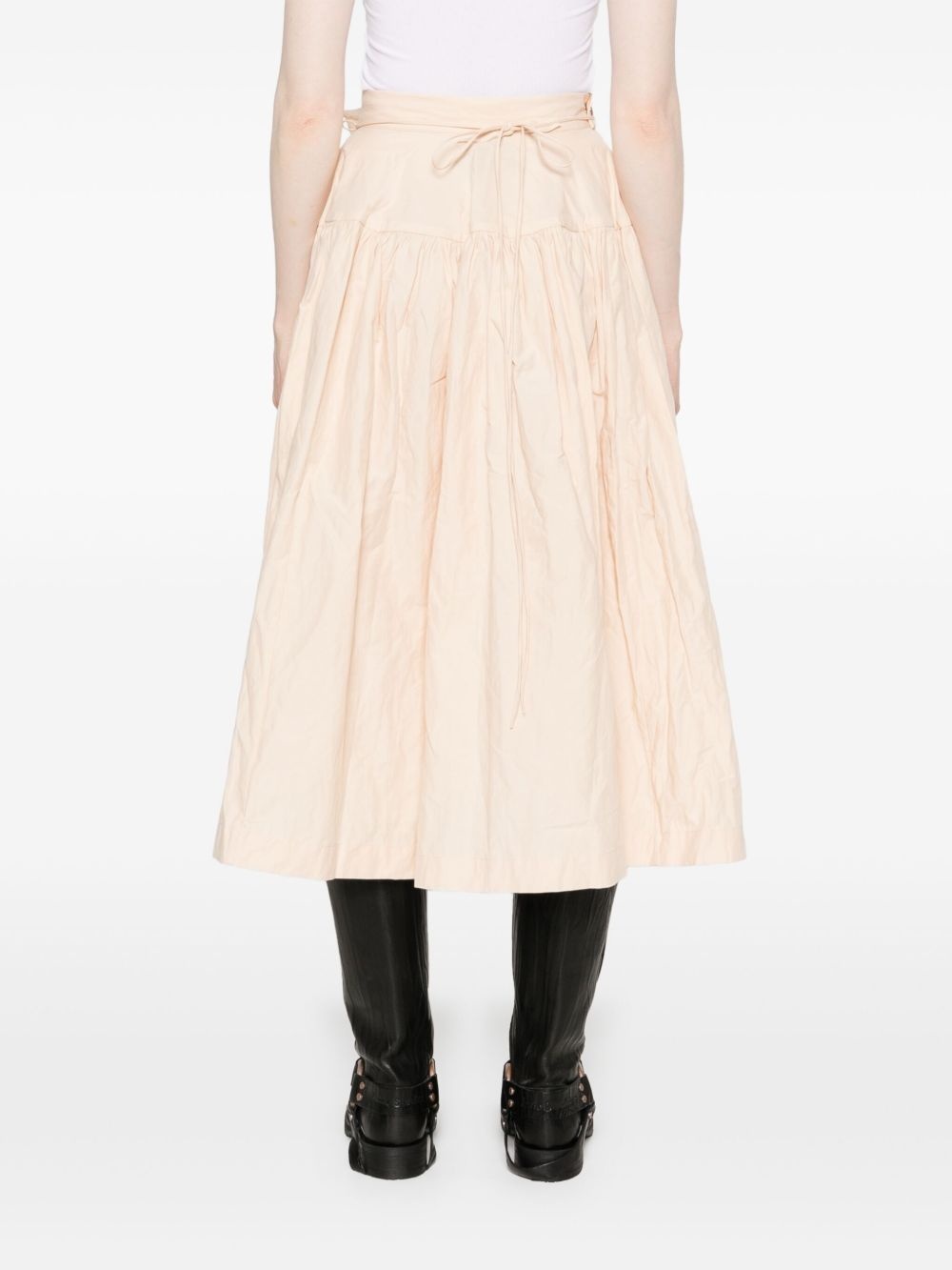 wrinkled midi skirt - 4