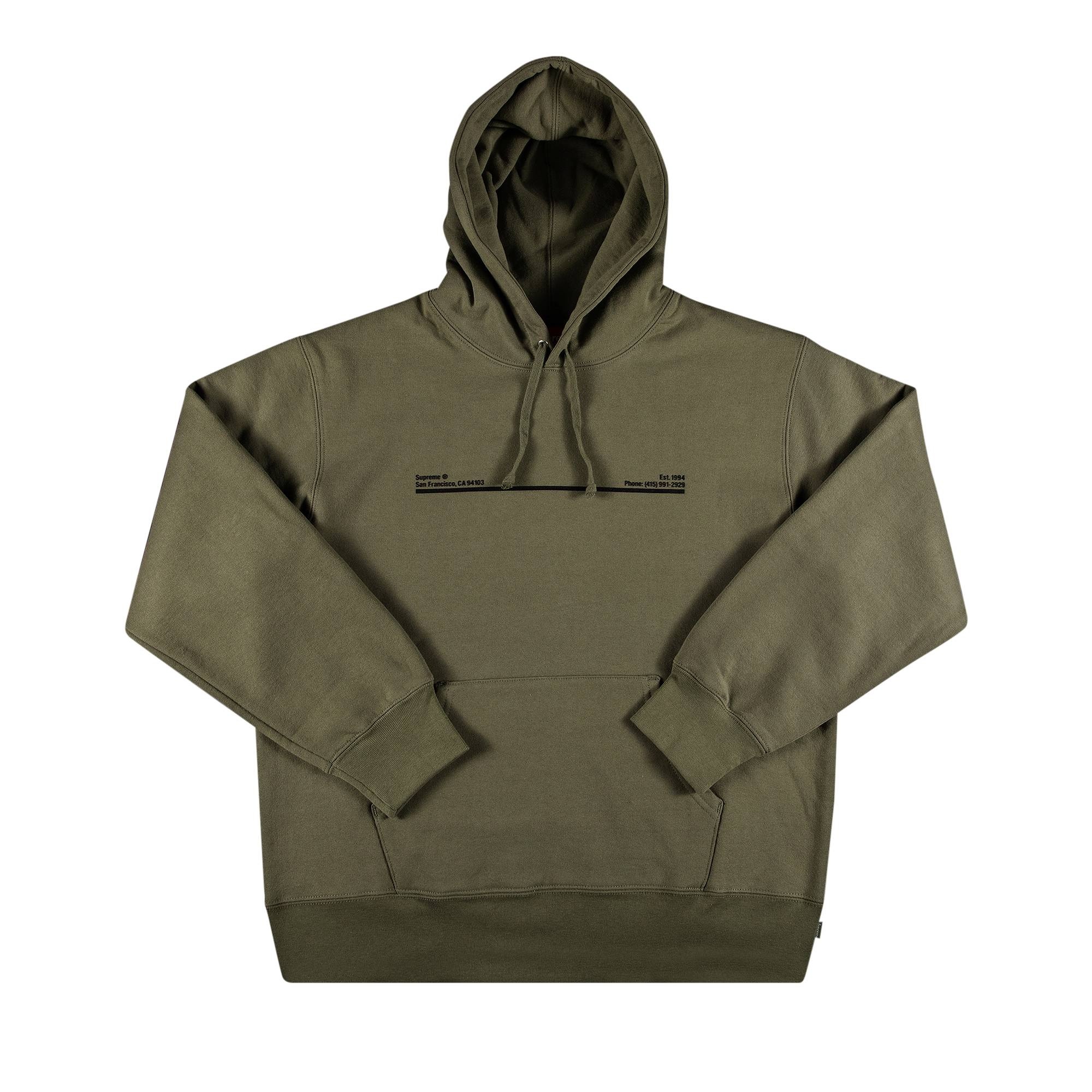 Supreme Shop Hooded Sweatshirt - San Francisco 'Light Olive' - 1