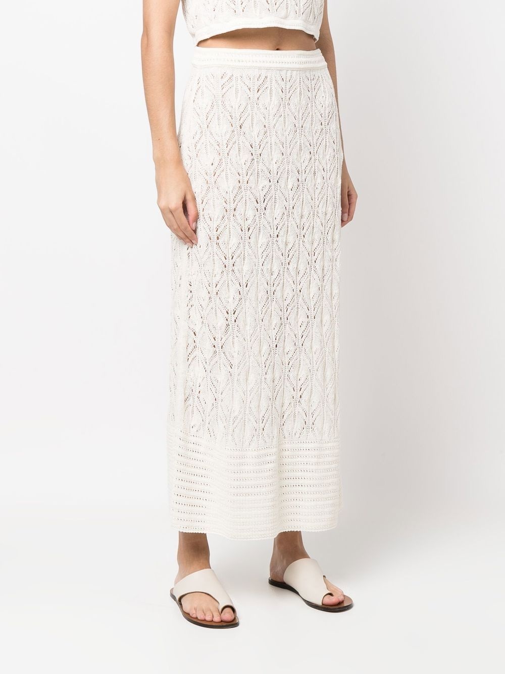 Amon crochet-knit maxi skirt - 3