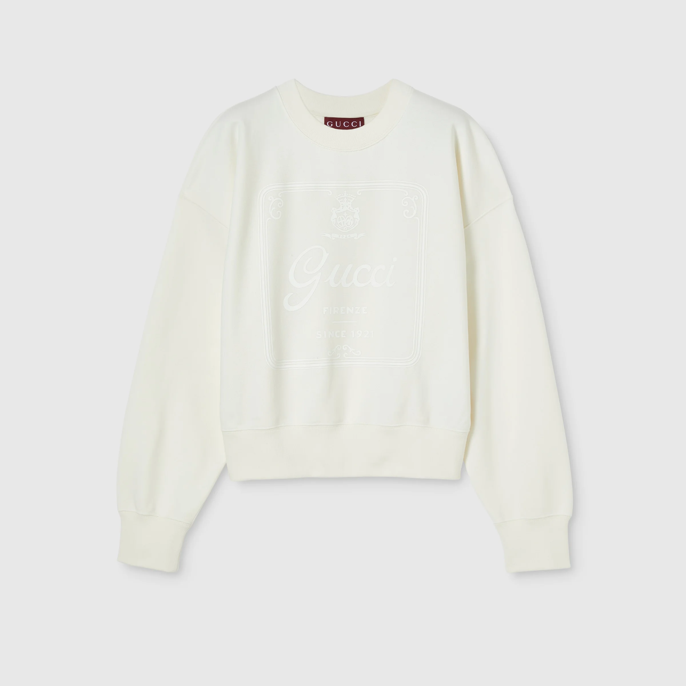 Cotton jersey sweatshirt with print - 1