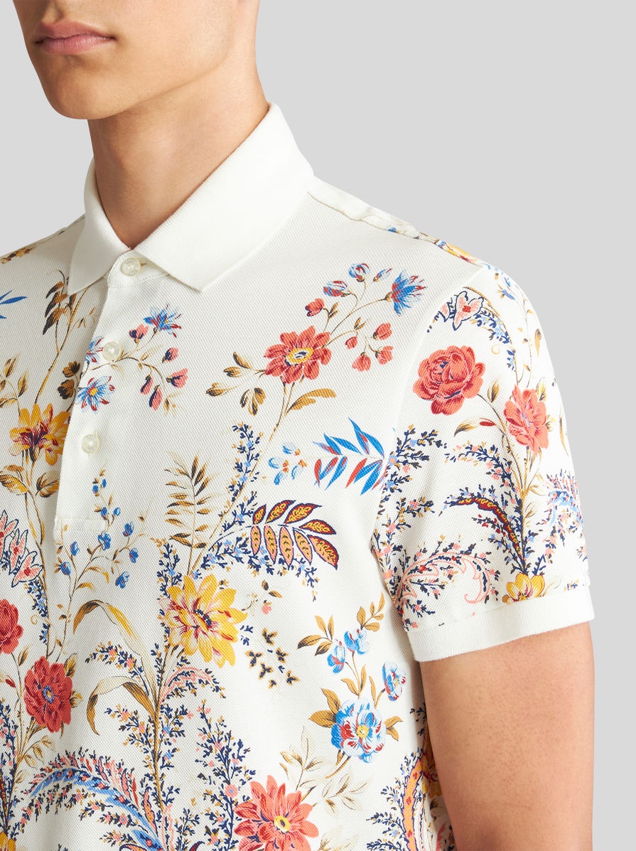 FLORAL PAISLEY POLO SHIRT - 3