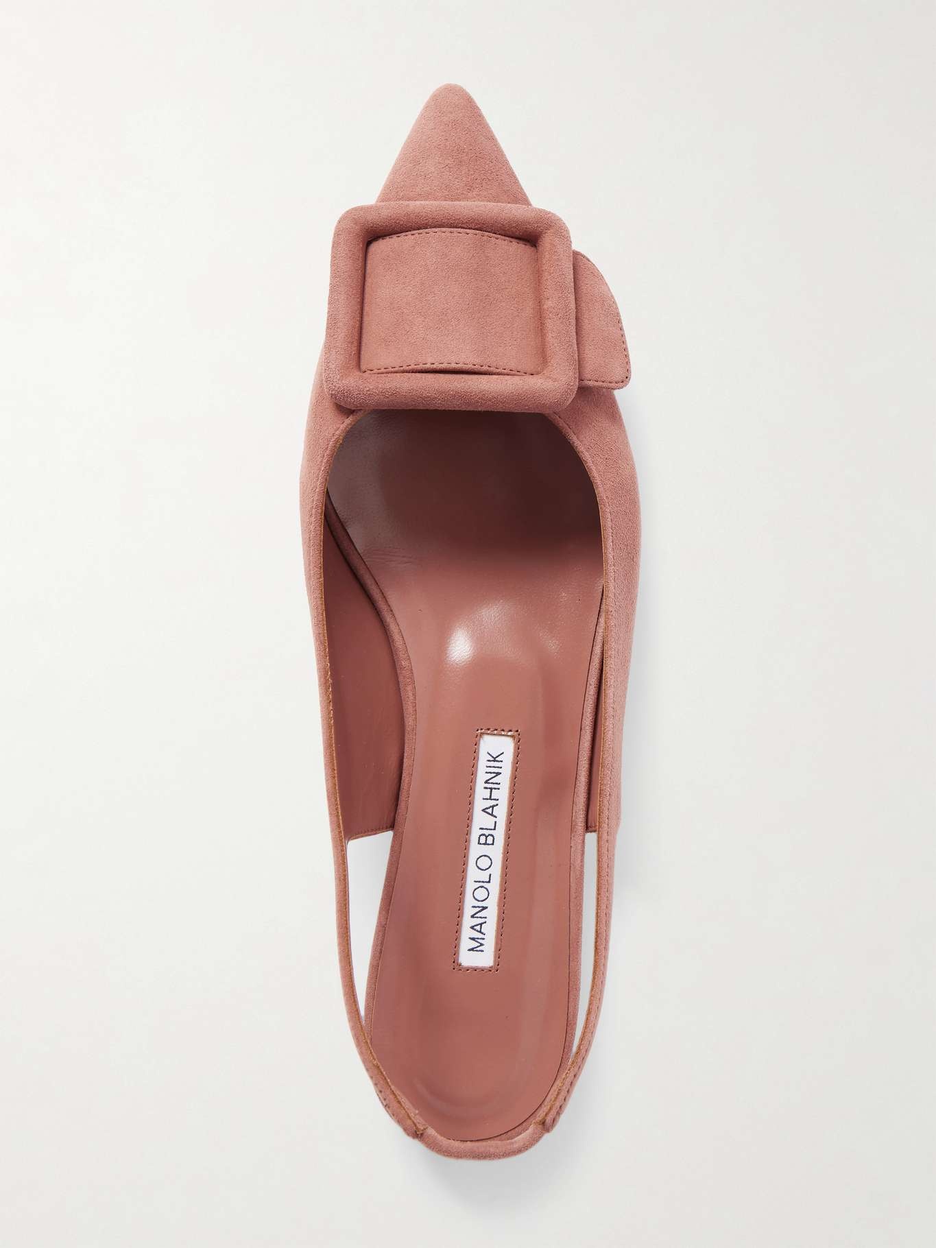Maylura buckled suede slingback flats - 5