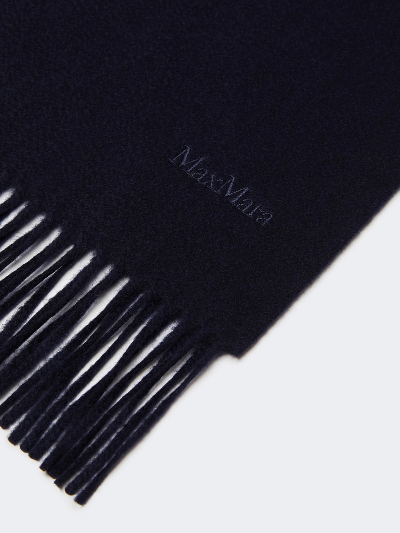 Max Mara BACI Cashmere logo stole - ULTRAMARINE outlook